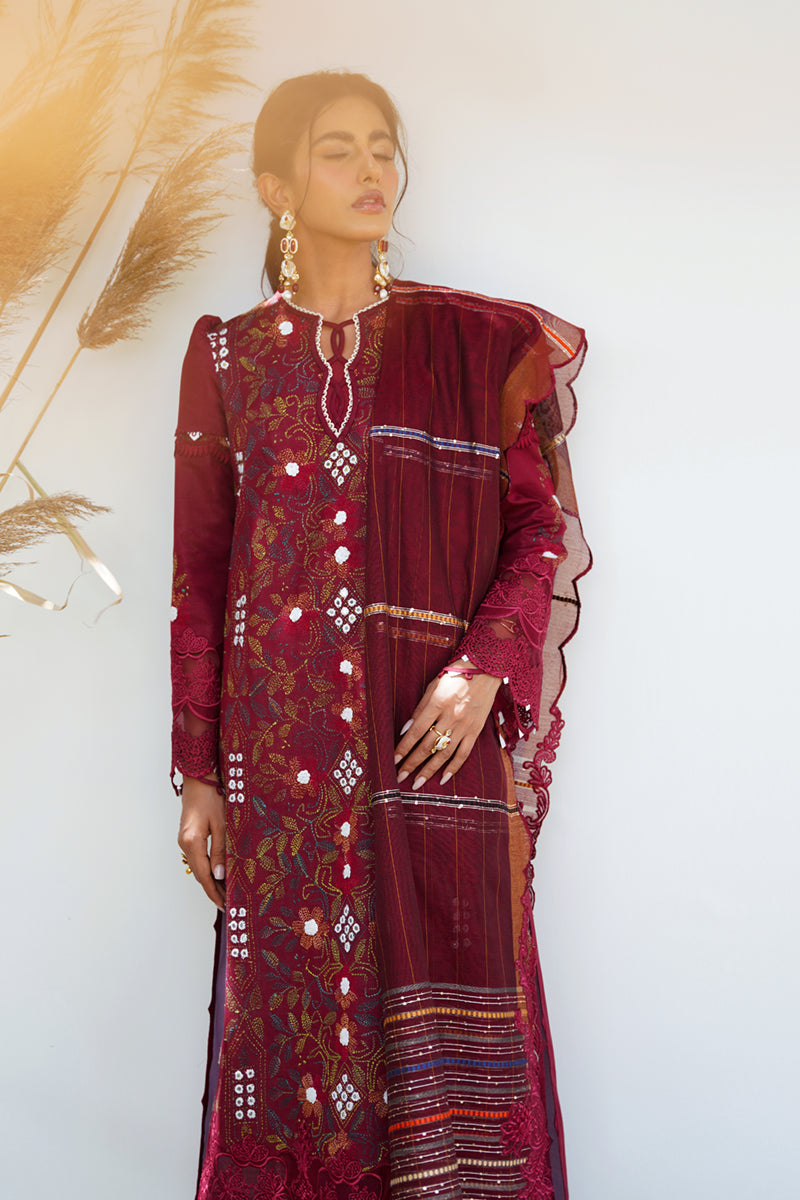 Qlinekari Lawn Collection 2023 By Qalamkari | Ruby - Mirha Fashion