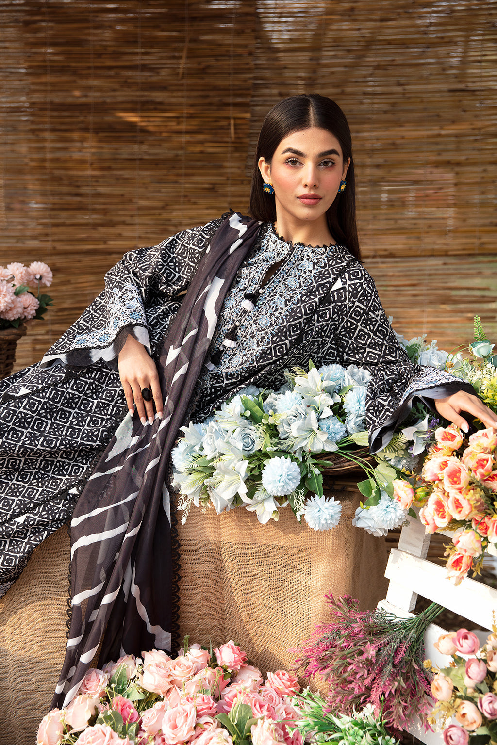 Ayzel Summer Dream Lawn Collection | Batflower - Mirha Fashion