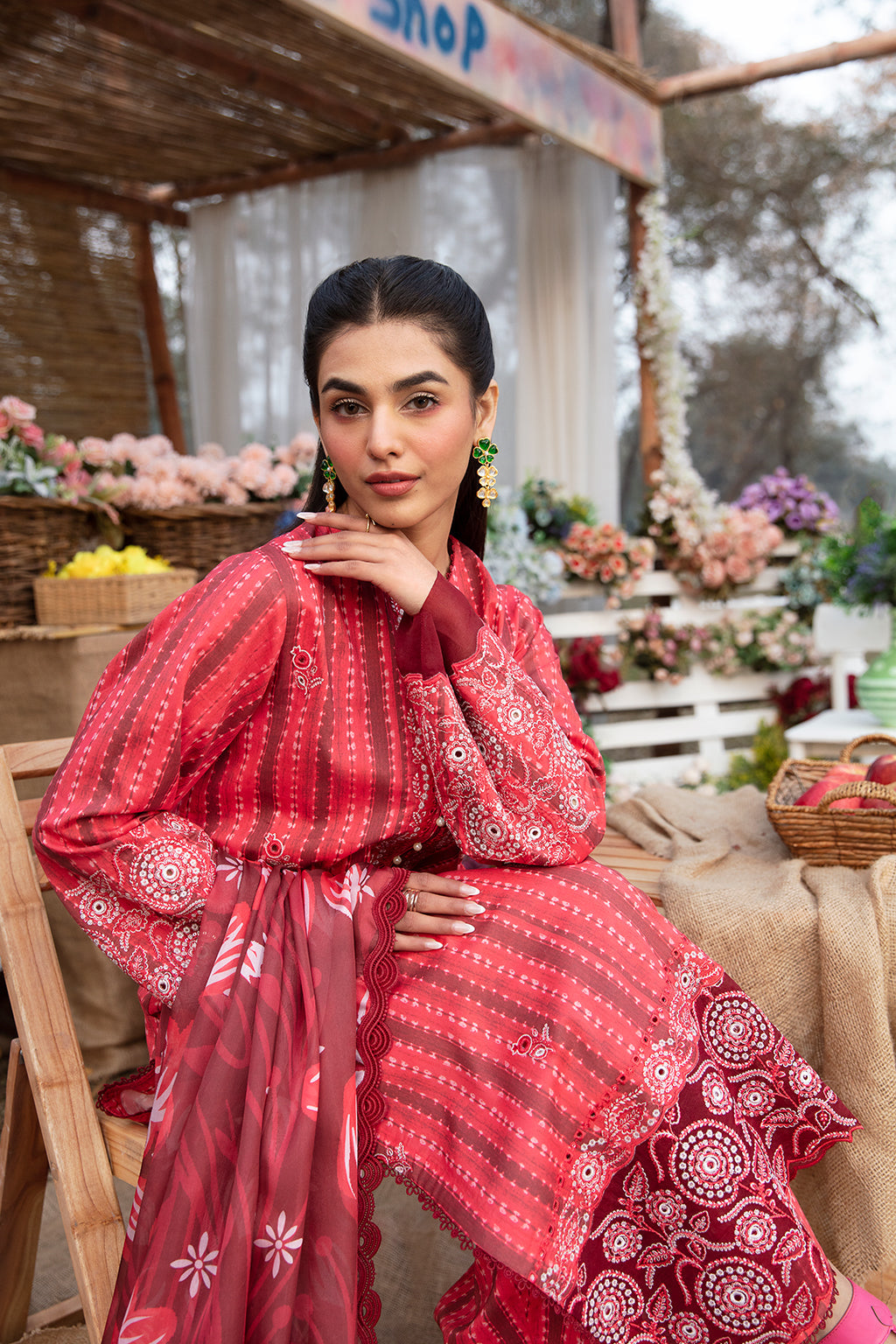 Ayzel Summer Dream Lawn Collection | Cardinal - Mirha Fashion