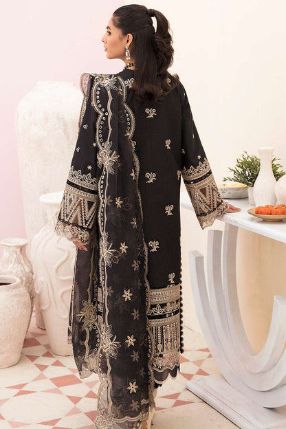 Afrozeh Festive Unstitched Chikankari Lawn 3Pc Suit AL-23-V3-07 Noir
