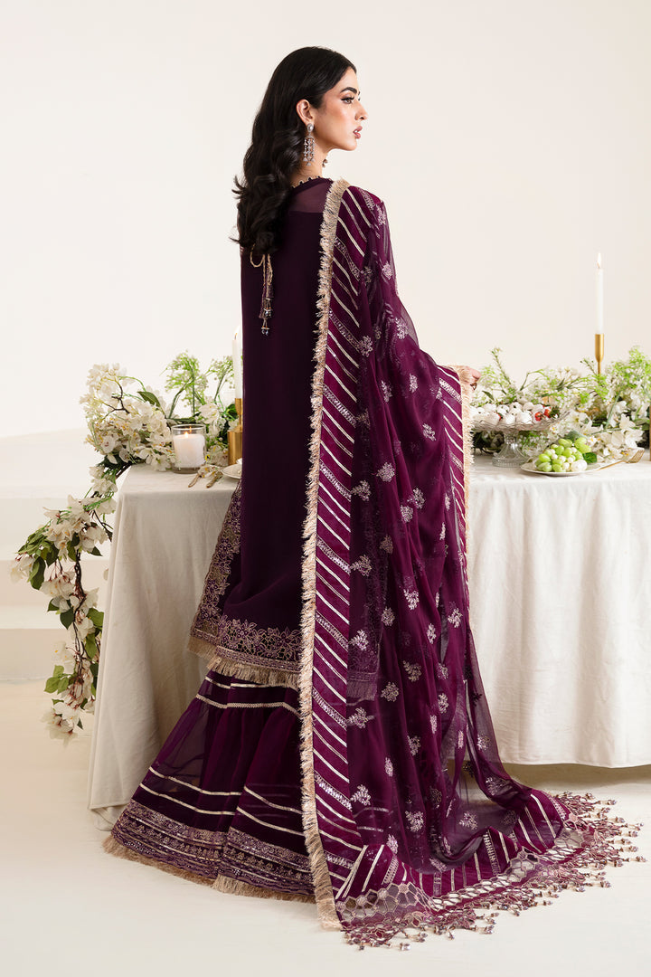 Alizeh Reena Handicrafted Unstitched Luxury Chiffon Formal | Laurel - Mirha Fashion
