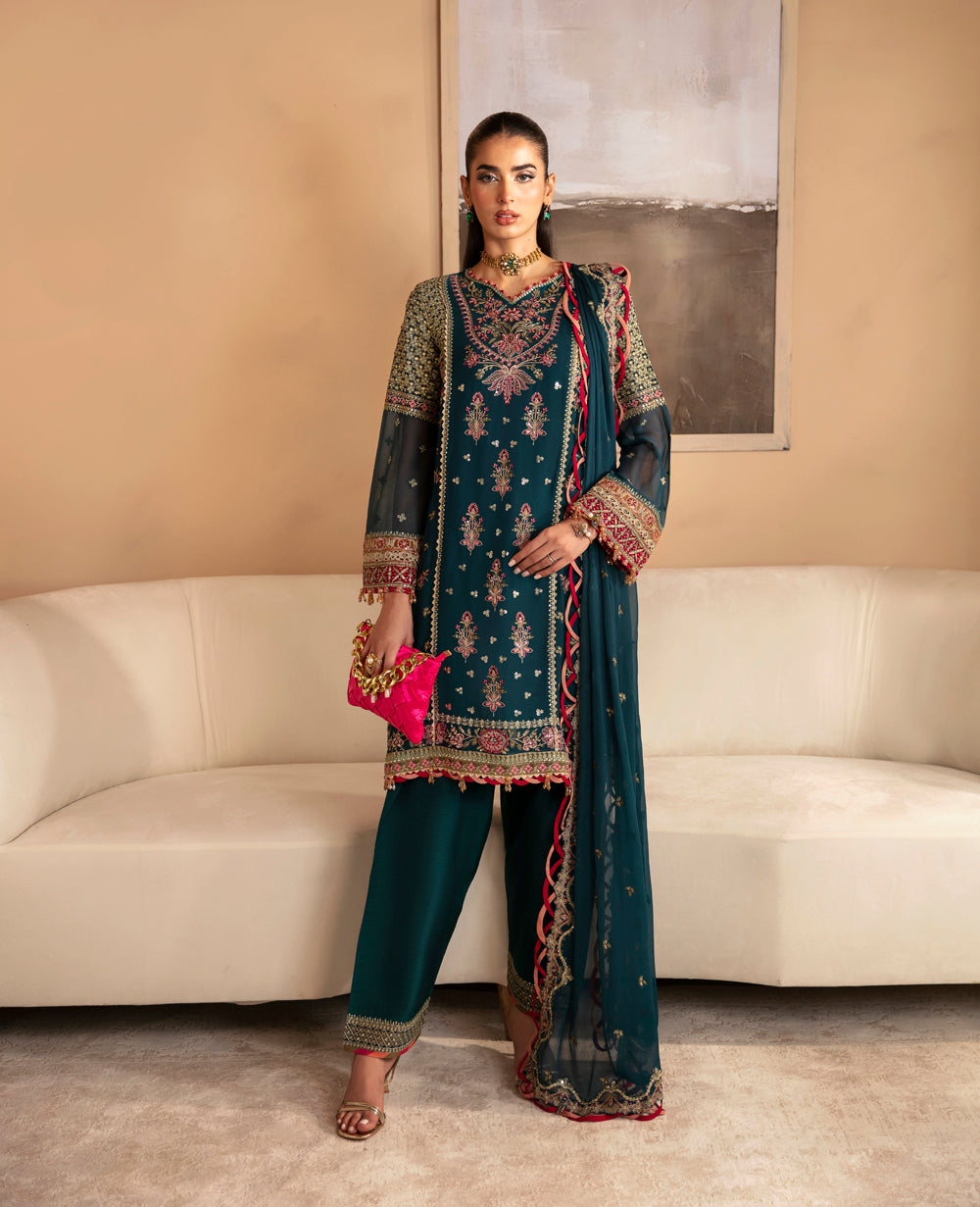 Xenia Unstitched Luxury Chiffon - NEHMAT - Mirha Fashion