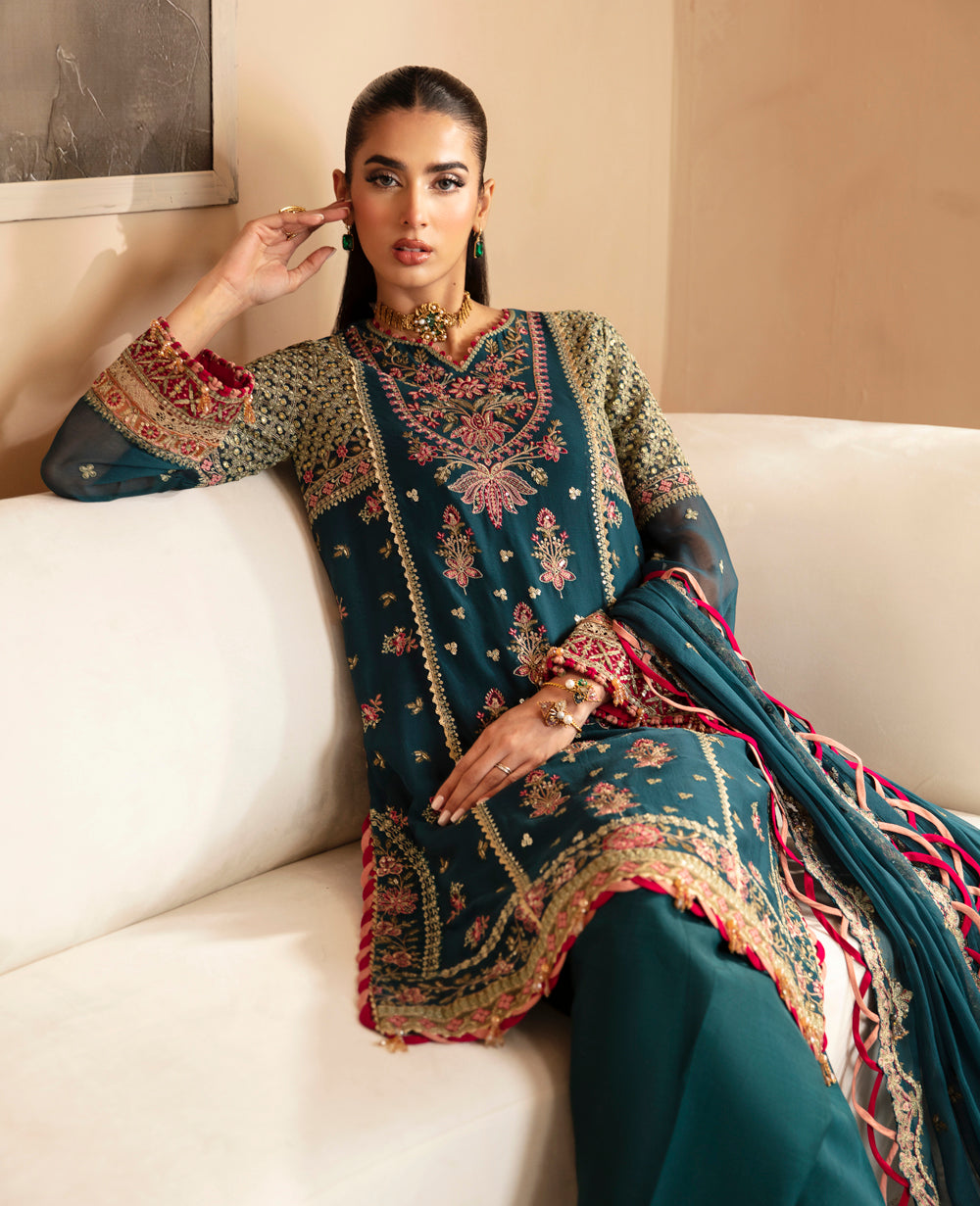 Xenia Unstitched Luxury Chiffon - NEHMAT - Mirha Fashion