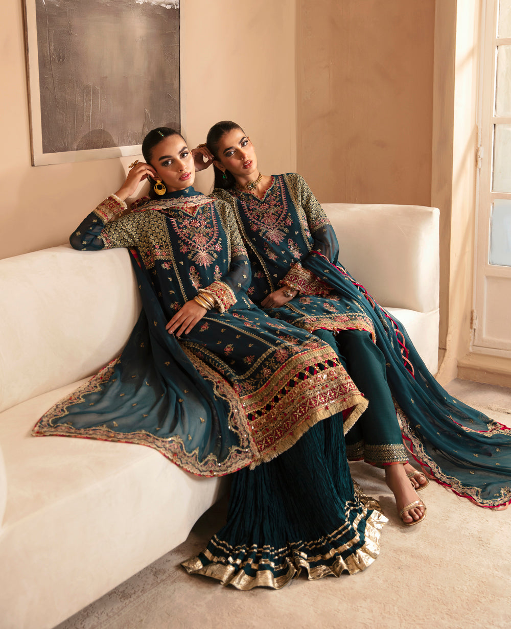 Xenia Unstitched Luxury Chiffon - NEHMAT - Mirha Fashion