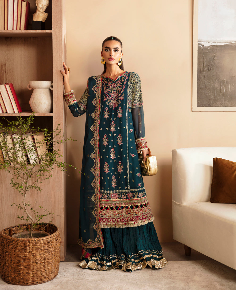 Xenia Unstitched Luxury Chiffon - NEHMAT - Mirha Fashion