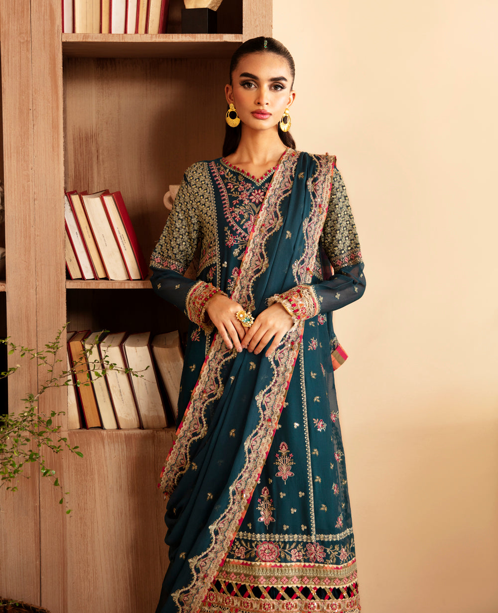 Xenia Unstitched Luxury Chiffon - NEHMAT - Mirha Fashion