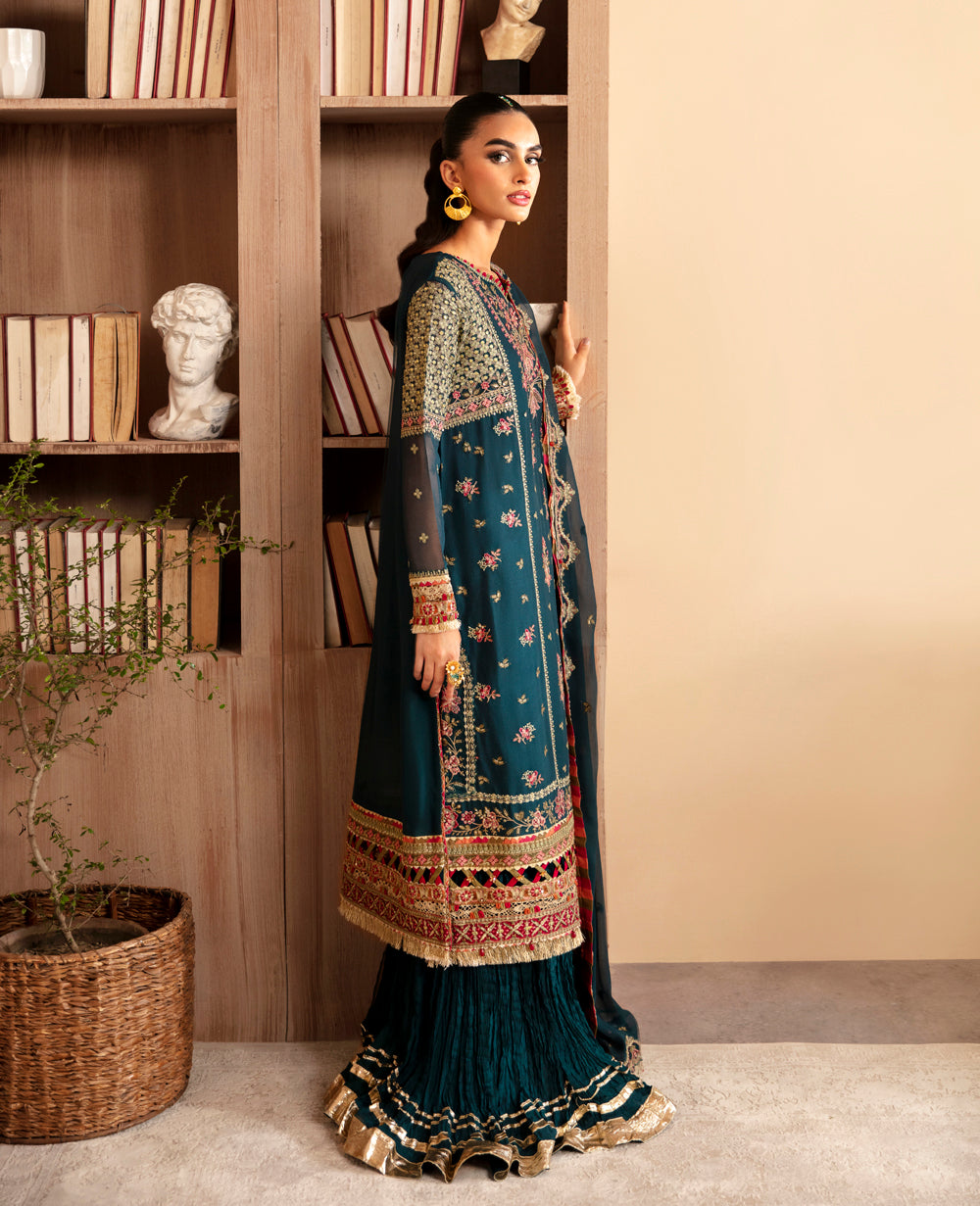 Xenia Unstitched Luxury Chiffon - NEHMAT - Mirha Fashion