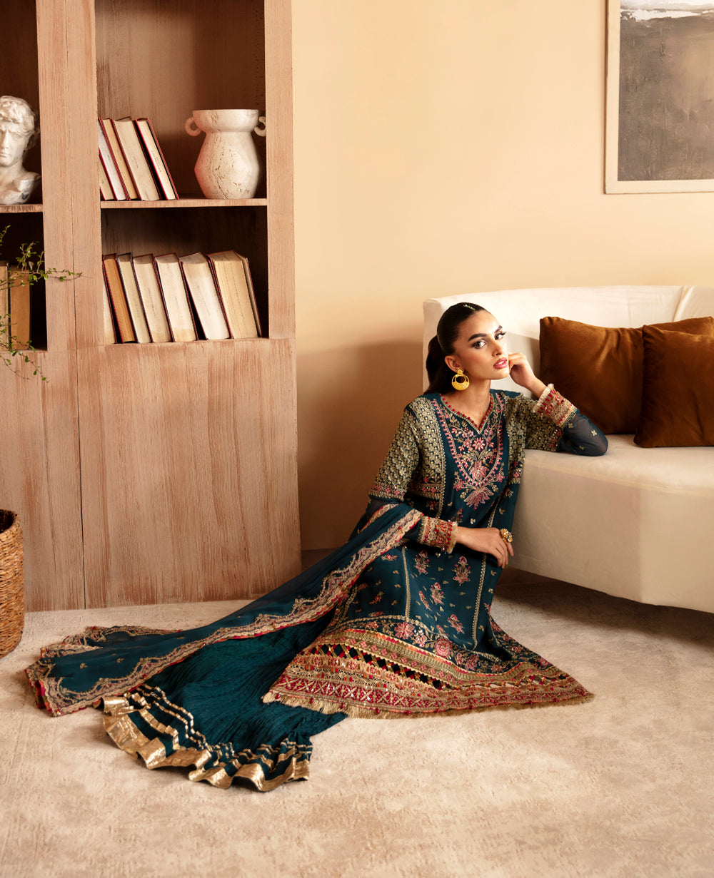Xenia Unstitched Luxury Chiffon - NEHMAT - Mirha Fashion