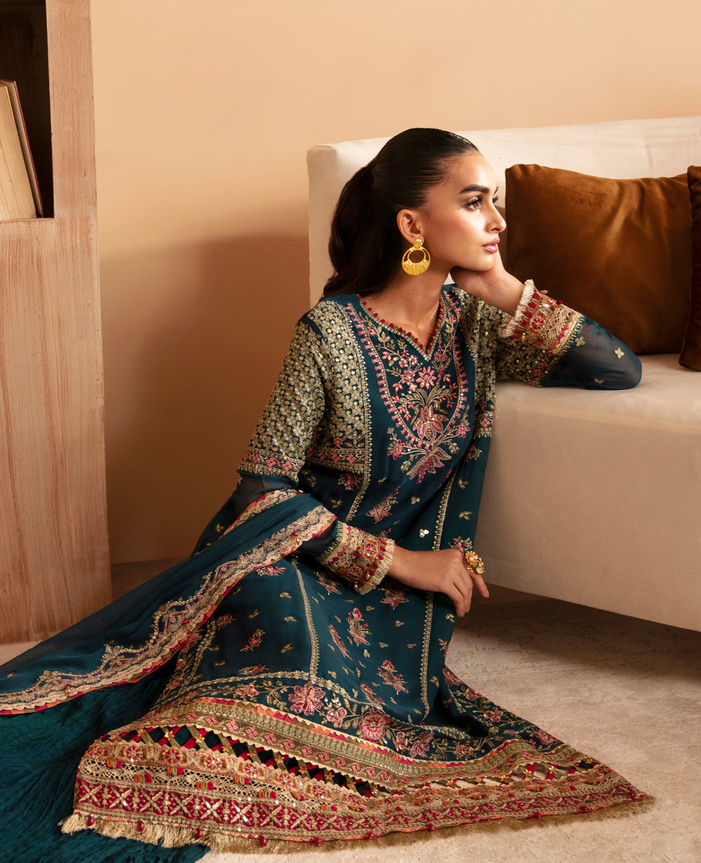 Xenia Unstitched Luxury Chiffon - NEHMAT - Mirha Fashion