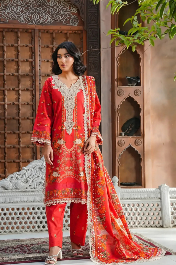 Shaanse Monsoon Luxury pret Cotton Ready to Wear Collection 2026 | Orange