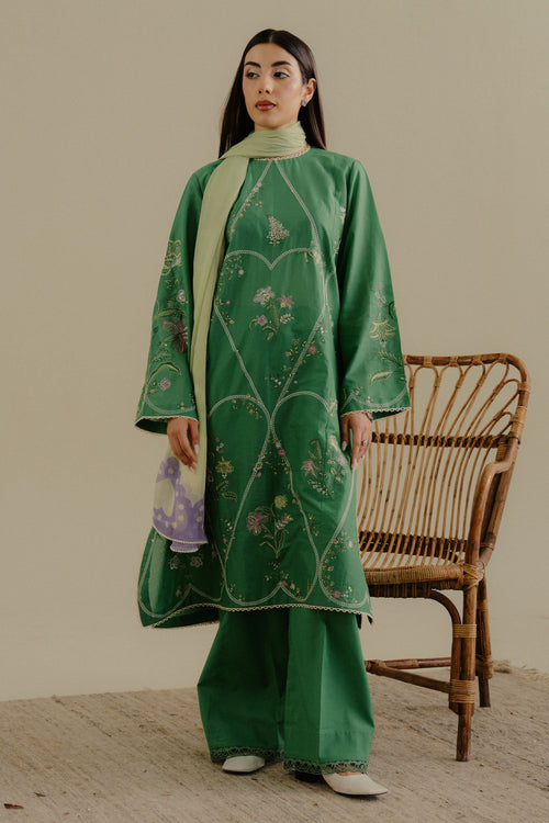 Coco Lawn Drop 2 Embroidered Eid Collection 2025 | Tara-8B - Mirha Fashion