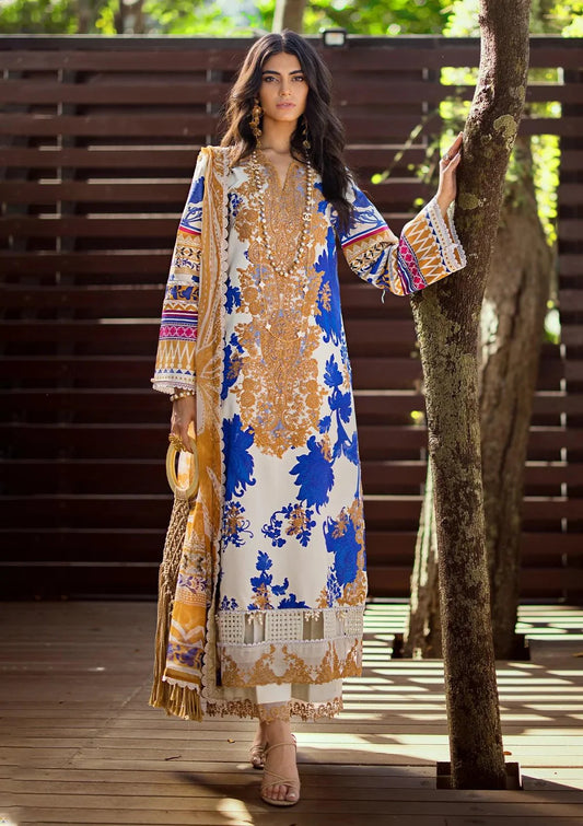 Elaf Signature Embroidered Lawn Collection  2024 | ESL 01A