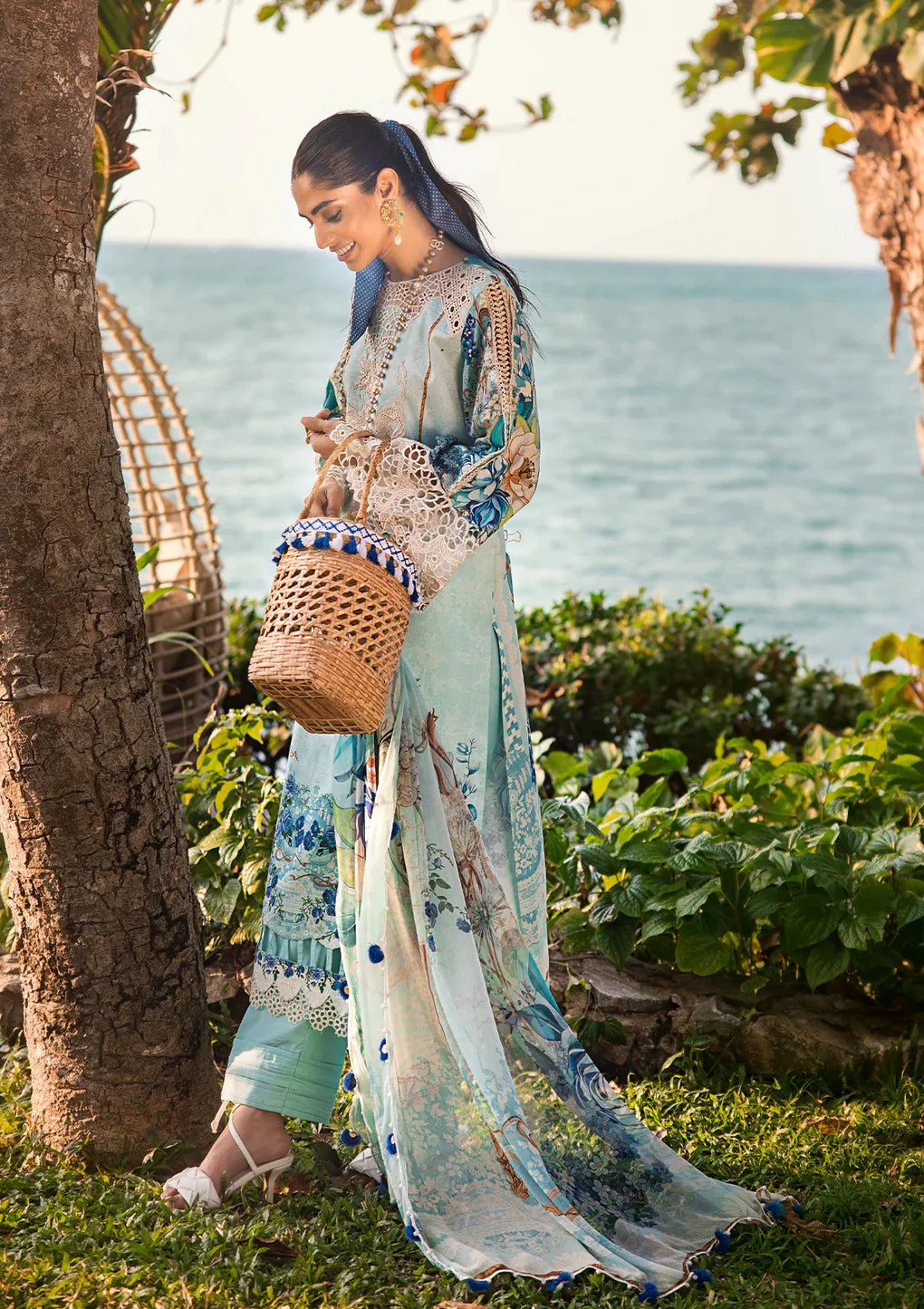 Elaf Signature Embroidered Lawn Collection | ESL-07B HEAVEN'S MIST - Mirha Fashion