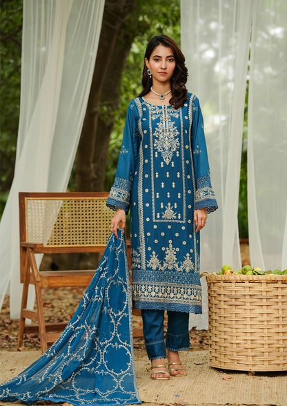 Agha Noor Cotton Ready To Wear Collection Ronak 2025 | Blue