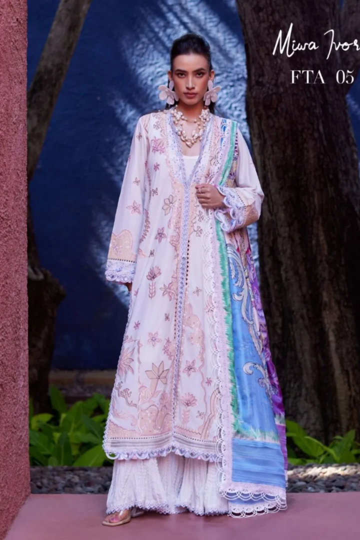 Farah Talib Aziz Luxury Lawn Collection 2024 | FTA 08 - Mirha Fashion
