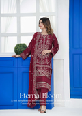 Agha Noor Cotton Ready To Wear Collection Khushi | Maroon - Mirha Fashion