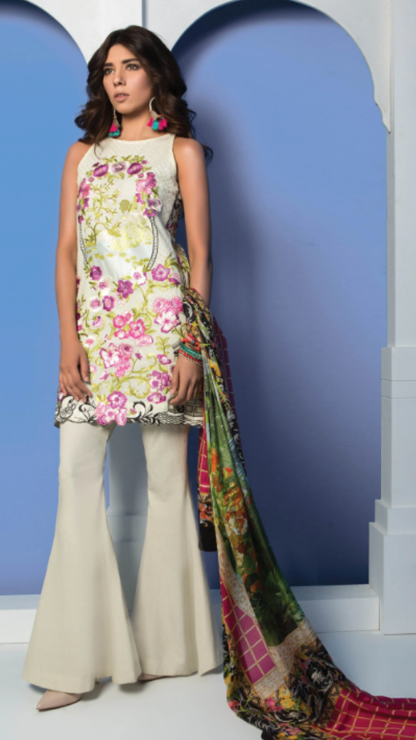 Sapphire Lawn volume III Ready to Wear | Bamboo Lawn - Mirha Fashion