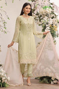 Manahil Lakhani Dastan Luxury Chiffon Unstitched Collection | D04 – Lemon Pastel