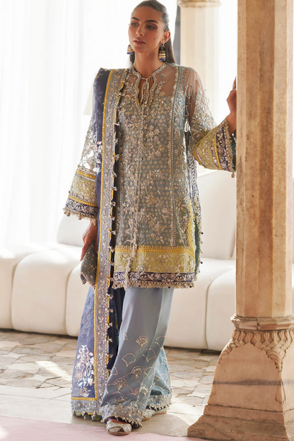 Zaha Gossamer Wedding Festive 2025 3 PCS Unstitched Collection | NILOFAR-E-SHAAM ZC 25-04