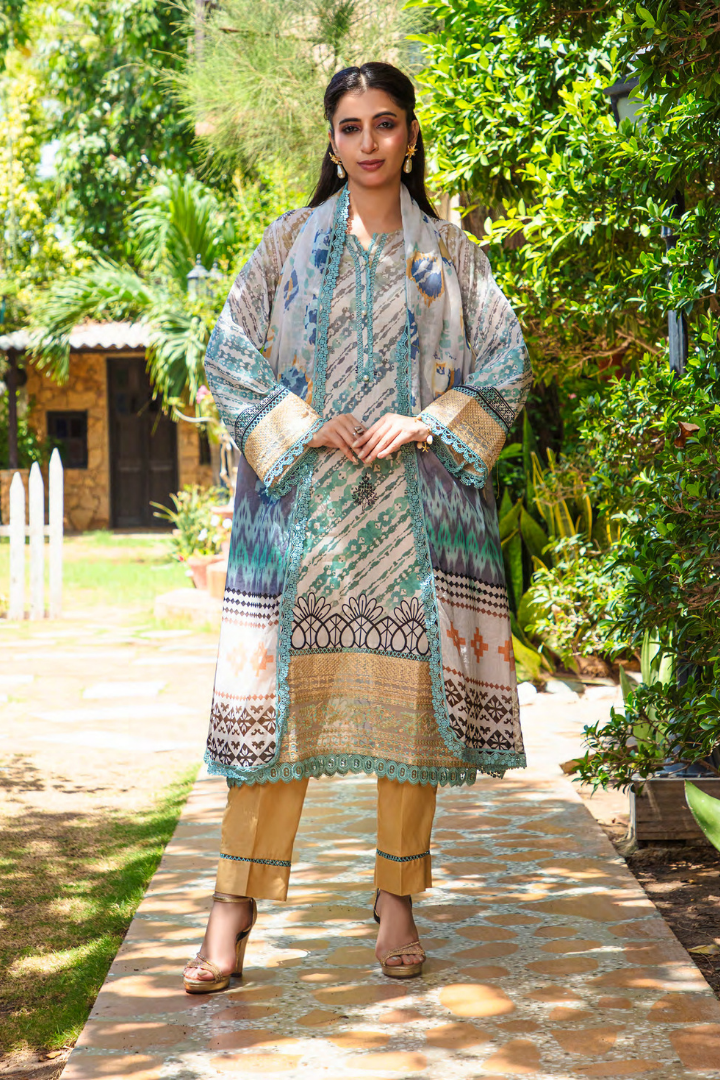 Shaanse Cotton Guldan Drop-1 Ready to Wear Collection 2026 | Off White - Mirha Fashion