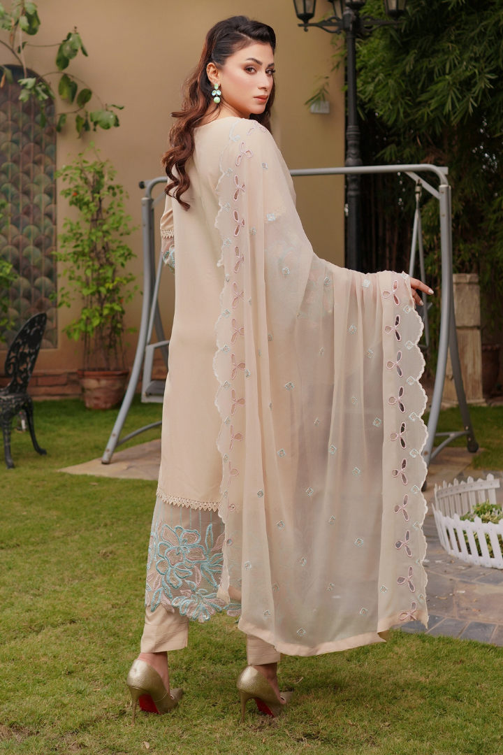 Shaanse Cyra Vol-2 Cotton Silk 3PCS Ready to Wear Collection Jan-26 | Skin