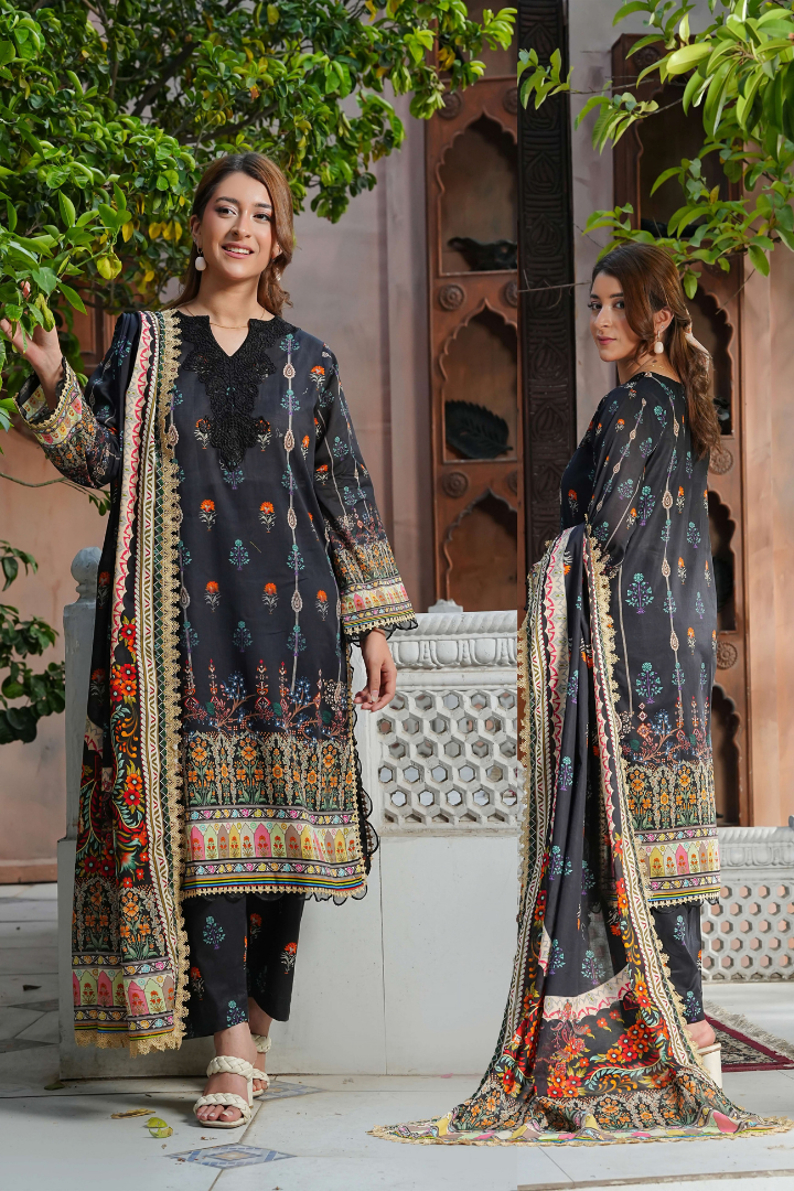 Shaanse Monsoon Luxury pret Cotton Ready to Wear Collection 2026 | Black