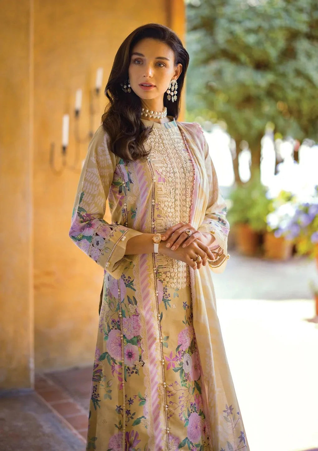 Elaf Print Chikankari Lawn Collection 2024 | Twinkle | ECT-4A