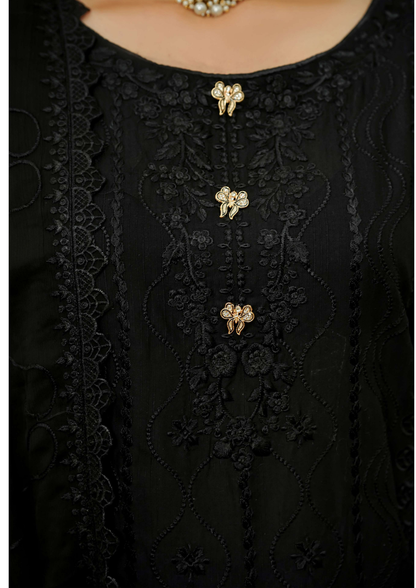 Agha Noor Cotton Ready To Wear Collection Ronak 2025 | Black