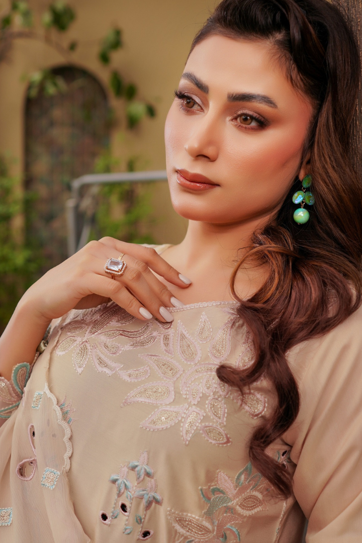 Shaanse Cyra Vol-2 Cotton Silk 3PCS Ready to Wear Collection Jan-26 | Skin