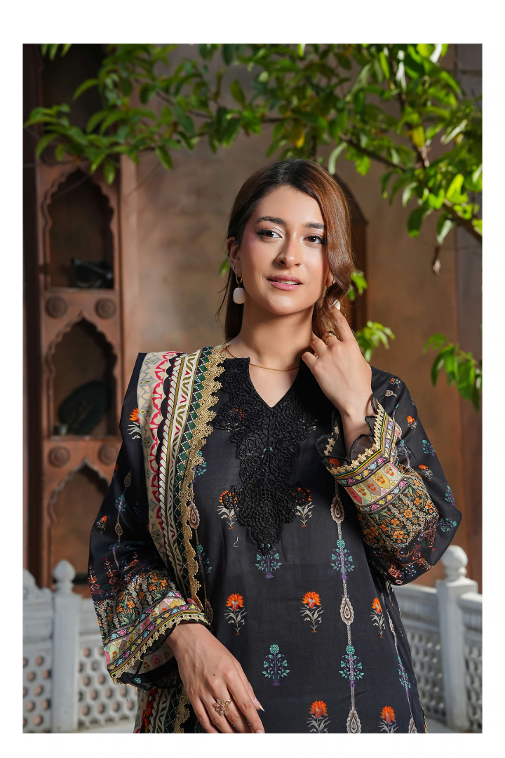 Shaanse Monsoon Luxury pret Cotton Ready to Wear Collection 2026 | Black