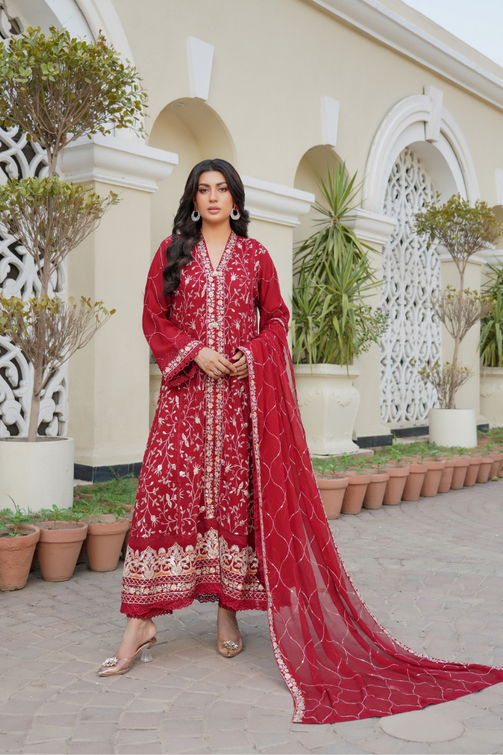 Agha Noor Luxury Gowns Afsanay Ready to Wear Collection | Red