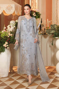Maria B Chiffon Unstitched  Collection  2026 | MPC-26-206-Muted Blue