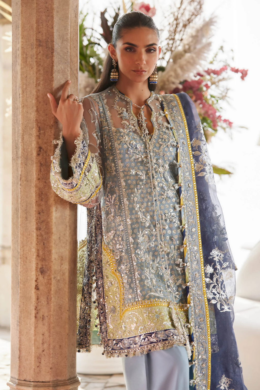 Zaha Gossamer Wedding Festive 2025 3 PCS Unstitched Collection | NILOFAR-E-SHAAM ZC 25-04