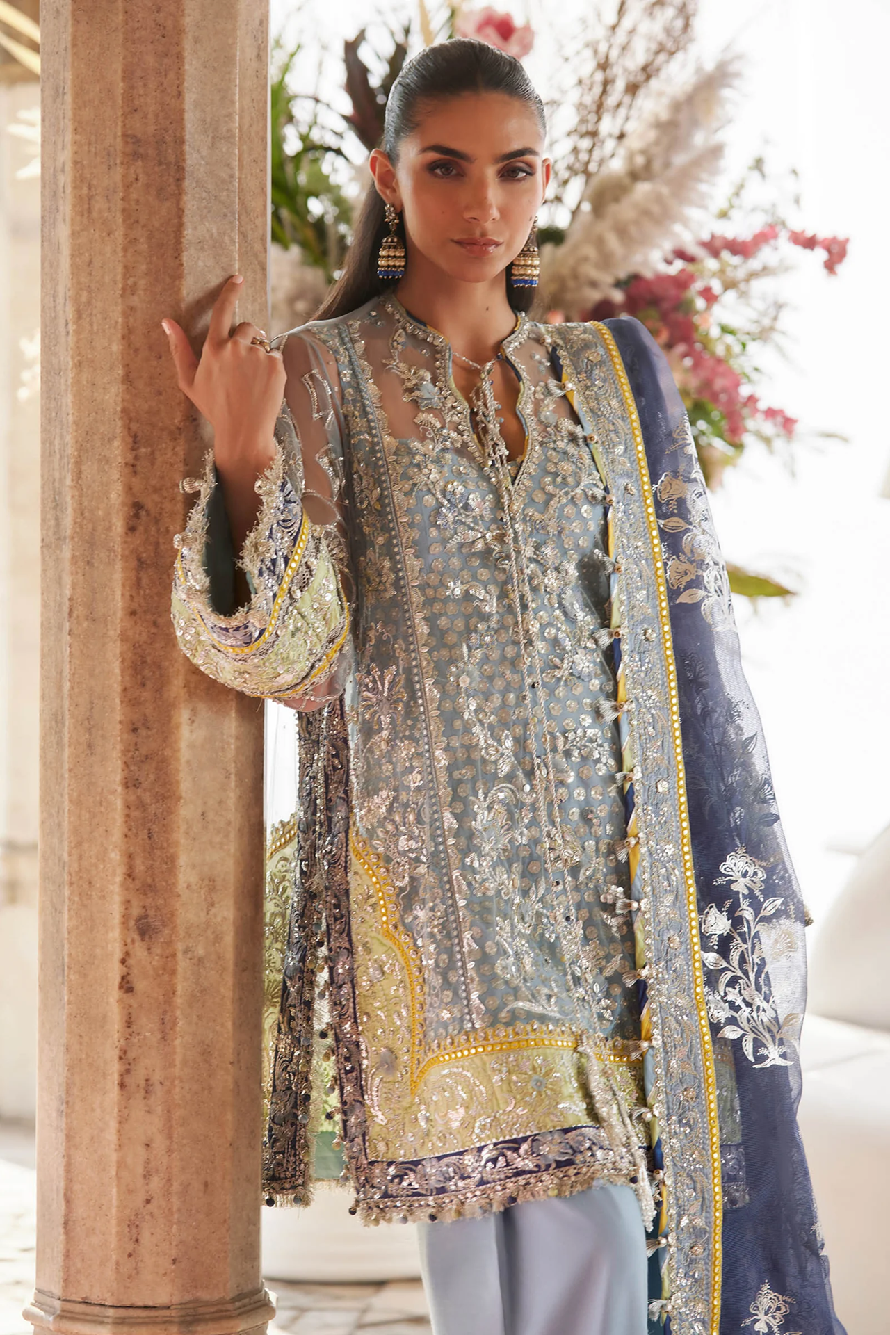 Zaha Gossamer Wedding Festive 2025 3 PCS Unstitched Collection | NILOFAR-E-SHAAM ZC 25-04