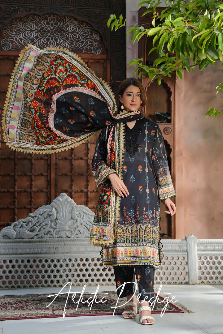 Shaanse Monsoon Luxury pret Cotton Ready to Wear Collection 2026 | Black