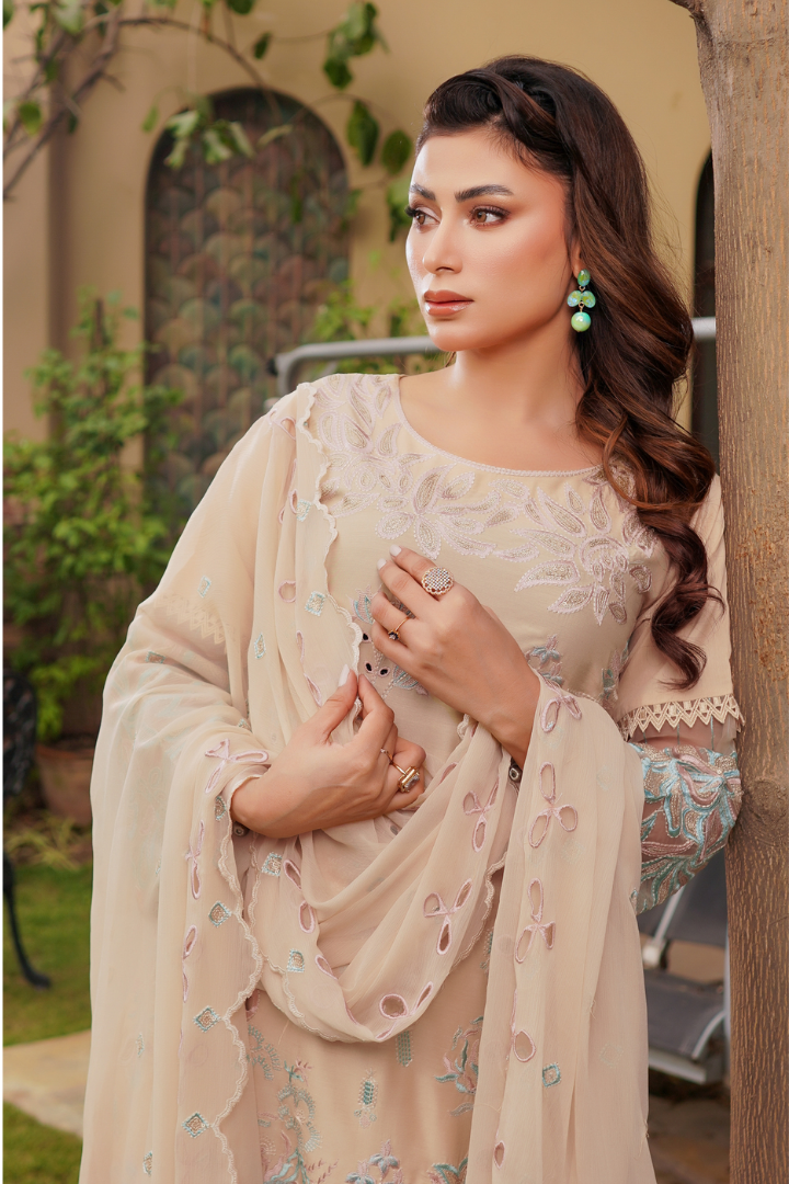 Shaanse Cyra Vol-2 Cotton Silk 3PCS Ready to Wear Collection Jan-26 | Skin