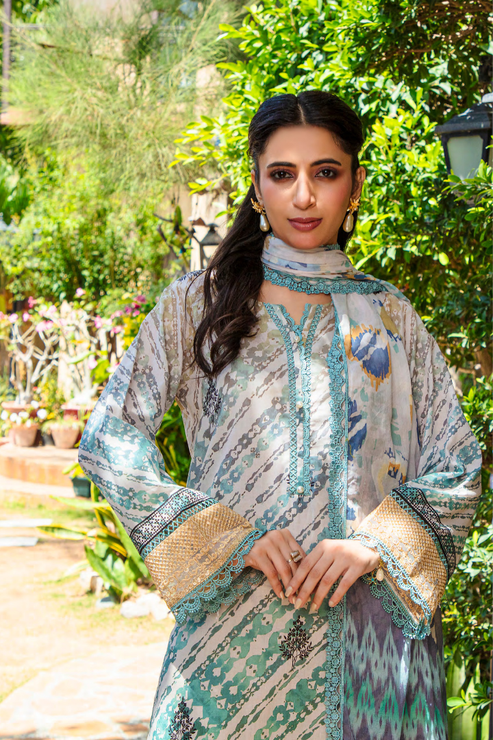 Shaanse Cotton Guldan Drop-1 Ready to Wear Collection 2026 | Off White - Mirha Fashion