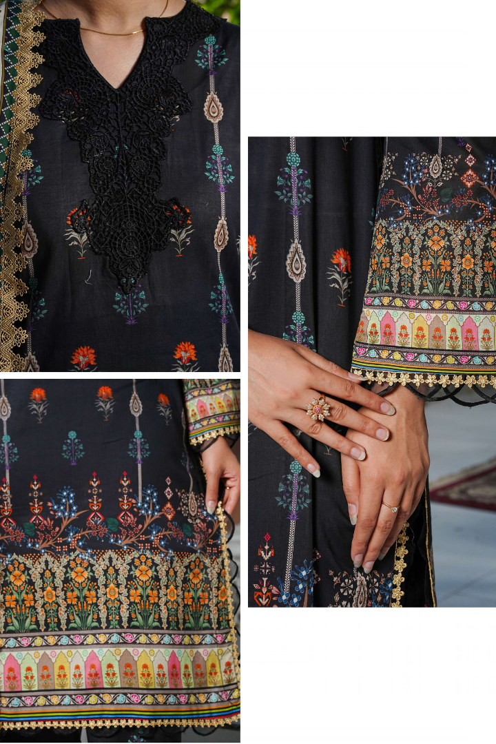 Shaanse Monsoon Luxury pret Cotton Ready to Wear Collection 2026 | Black