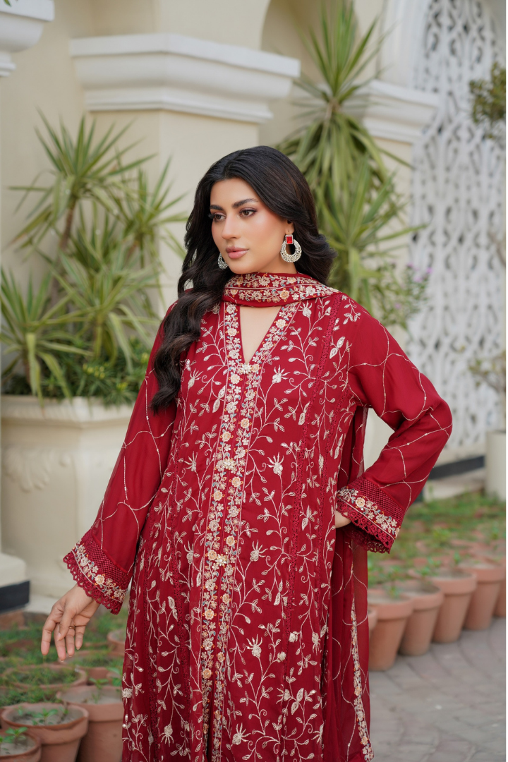 Agha Noor Luxury Gowns Afsanay Ready to Wear Collection | Red