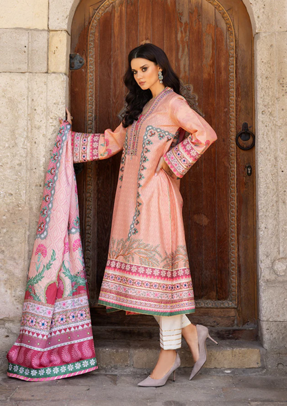 Mushq Hemline Nirvana Printed Silk Unstitched Collection | Pulsar Petal