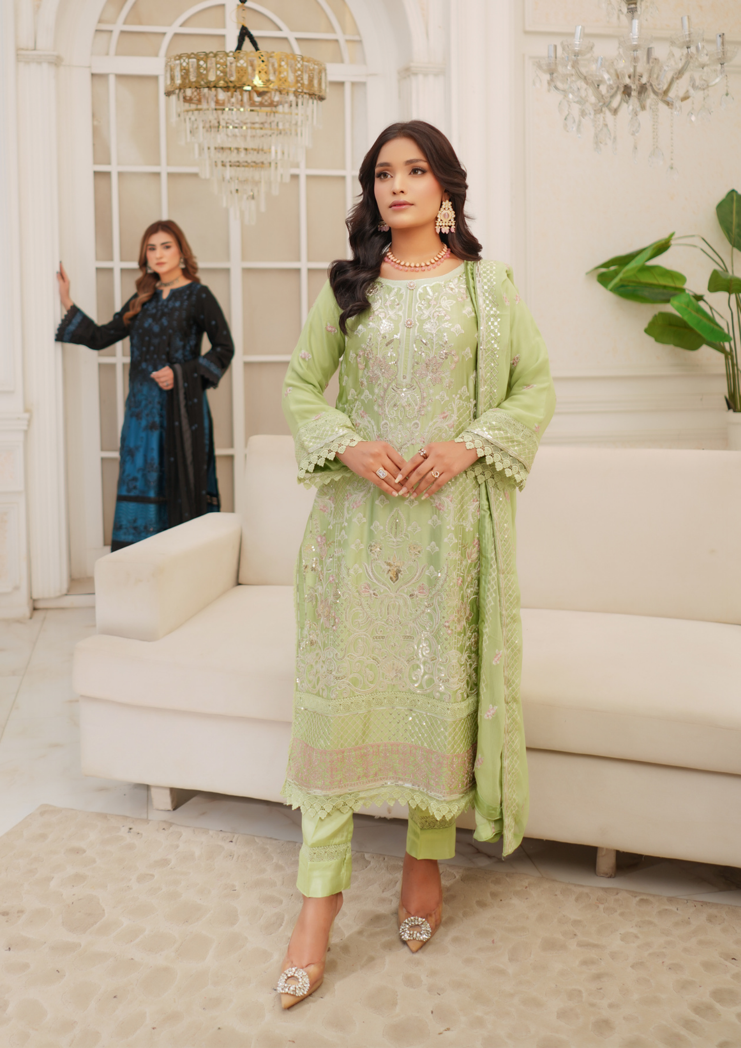 Agha Noor Silk Ready to Wear Collection Nov-2025 | Light Green