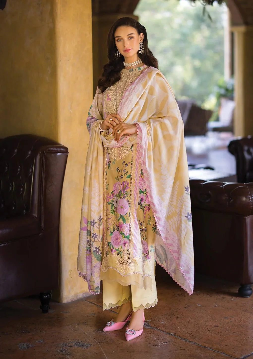 Elaf Print Chikankari Lawn Collection 2024 | Twinkle | ECT-4A