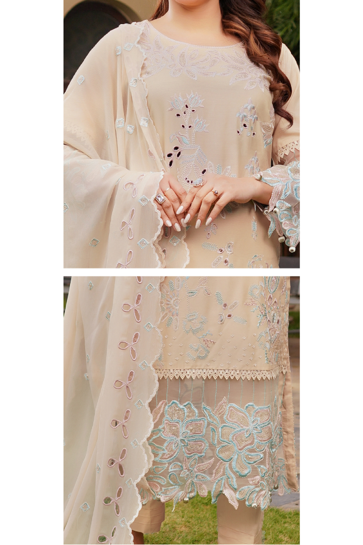 Shaanse Cyra Vol-2 Cotton Silk 3PCS Ready to Wear Collection Jan-26 | Skin