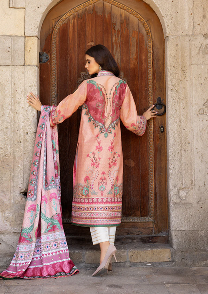 Mushq Hemline Nirvana Printed Silk Unstitched Collection | Pulsar Petal