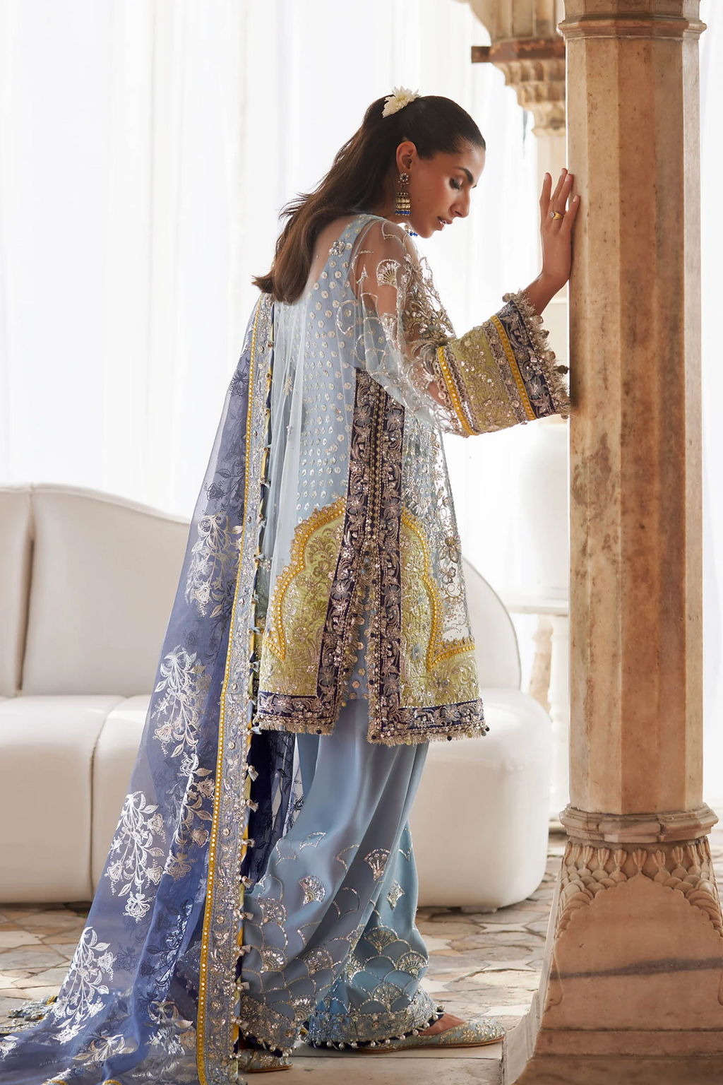 Zaha Gossamer Wedding Festive 2025 3 PCS Unstitched Collection | NILOFAR-E-SHAAM ZC 25-04