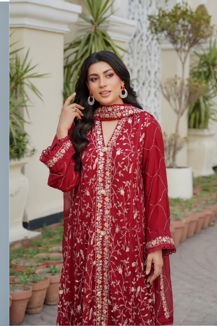 Agha Noor Luxury Gowns Afsanay Ready to Wear Collection | Red