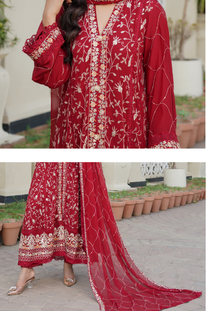 Agha Noor Luxury Gowns Afsanay Ready to Wear Collection | Red