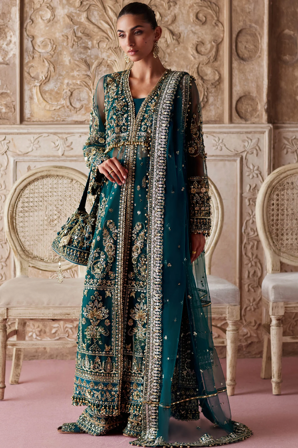 Zaha Gossamer Wedding Festive 2025 3 PCS Unstitched Collection | AYLIN-E-JADE ZC 25-05