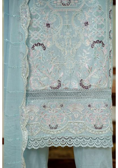 Agha Noor Cotton Ready To Wear Collection Ronak 2025 | SkyBlue