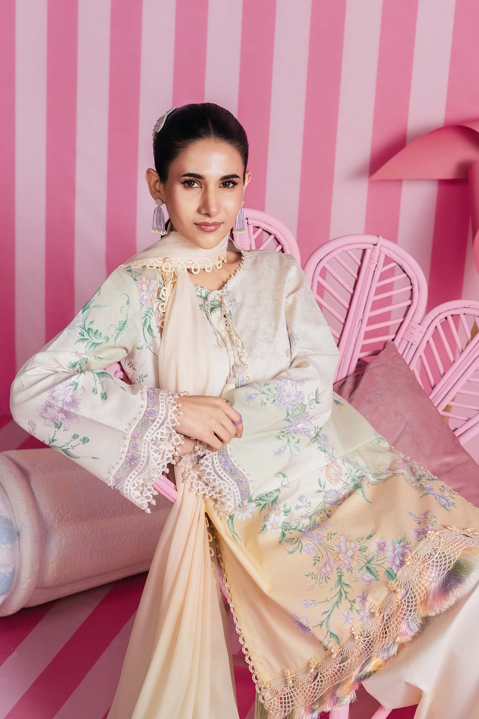 Maria B Mbasic Spring Summer Unstitched Collection | MB-CUSV13-7-A - Mirha Fashion